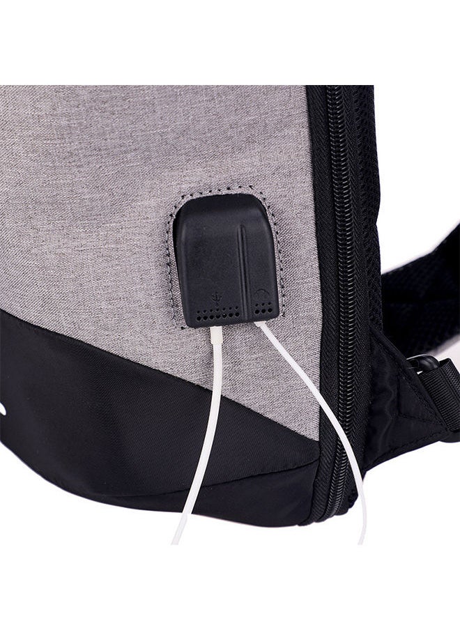 Arabest - Chest bag unisex new USB interface rechargeable shoulder bag fashion casual backpack large capacity canvas chest bag - Image 1
