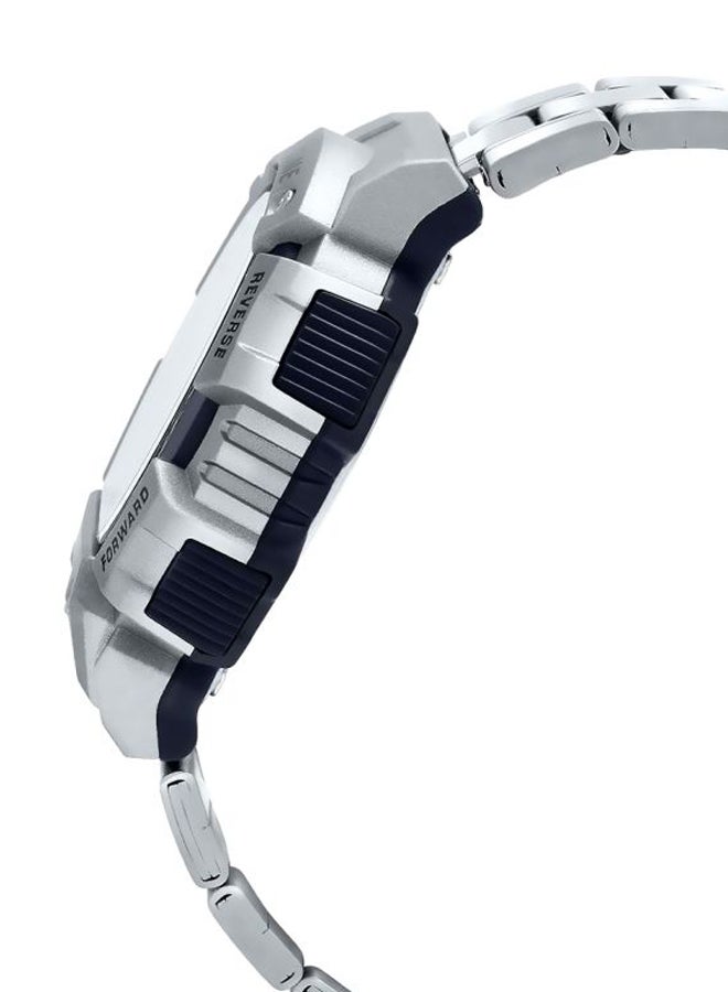 CASIO Men Illuminator Water Resistant Digital Watch AE-1400WHD-1AVEF - 51 mm - Silver - Image 3