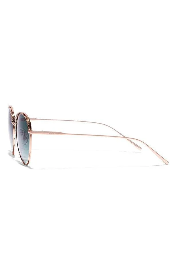 30Sundays 30Sundays FORGET-ME-NOT,Women Sunglasses, Round Sunglasses, UV Protection: UV400 (Rose Gold,Green)