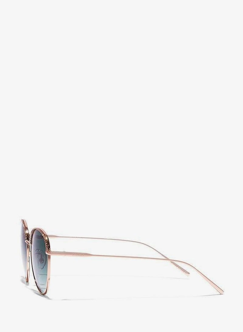 30Sundays FORGET-ME-NOT,Women Sunglasses, Round Sunglasses, UV Protection: UV400 (Rose Gold,Green) - Image 3