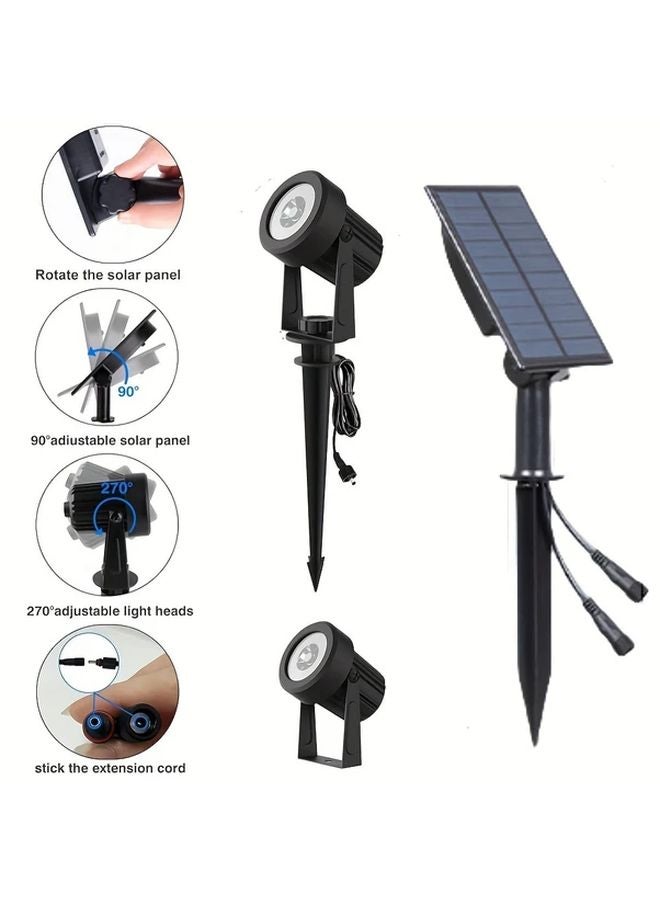 2 في 1 أضواء سبوت خارجية تعمل بالطاقة الشمسية، دافئة بيضاء، مقاومة للماء IP65، لإضاءة الحدائق والمناظر الطبيعية - Image 5