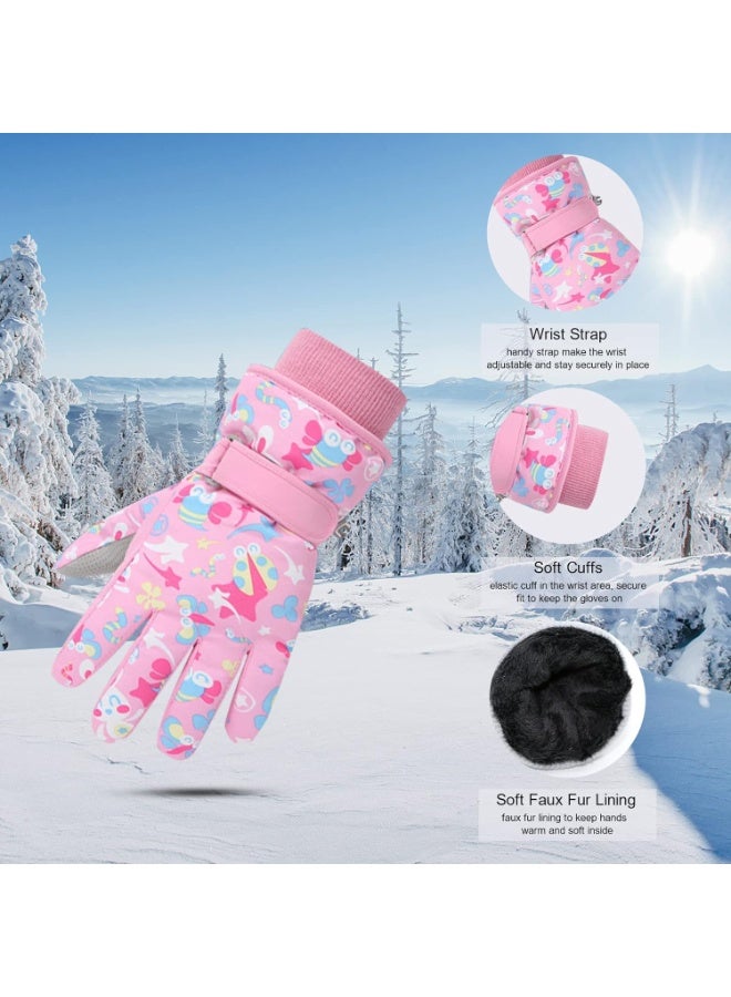 Ski Gloves for Kids, Waterproof Winter Gloves for Boys Girls, Insulated Youth Winter Gloves Age 7-9 Years Old, Warm Thick Ski Snowboard Gloves for Children Outdoor Sledding - Image 5