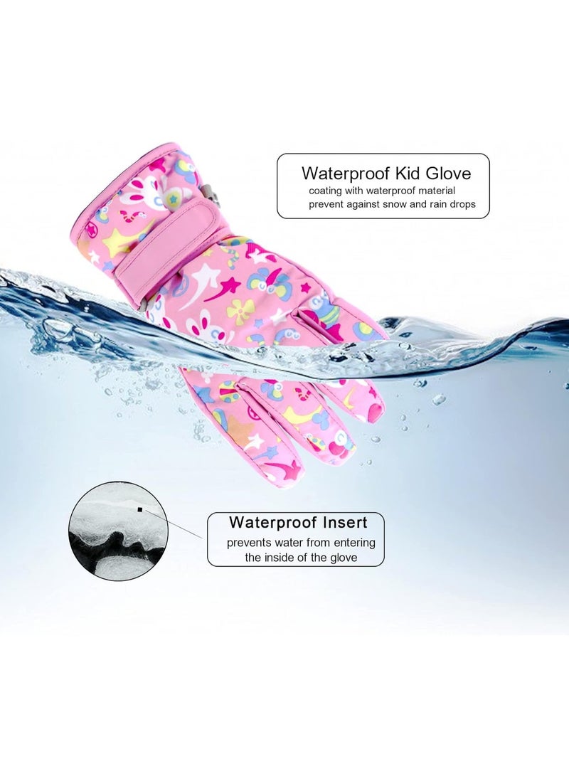 Ski Gloves for Kids, Waterproof Winter Gloves for Boys Girls, Insulated Youth Winter Gloves Age 7-9 Years Old, Warm Thick Ski Snowboard Gloves for Children Outdoor Sledding - Image 4