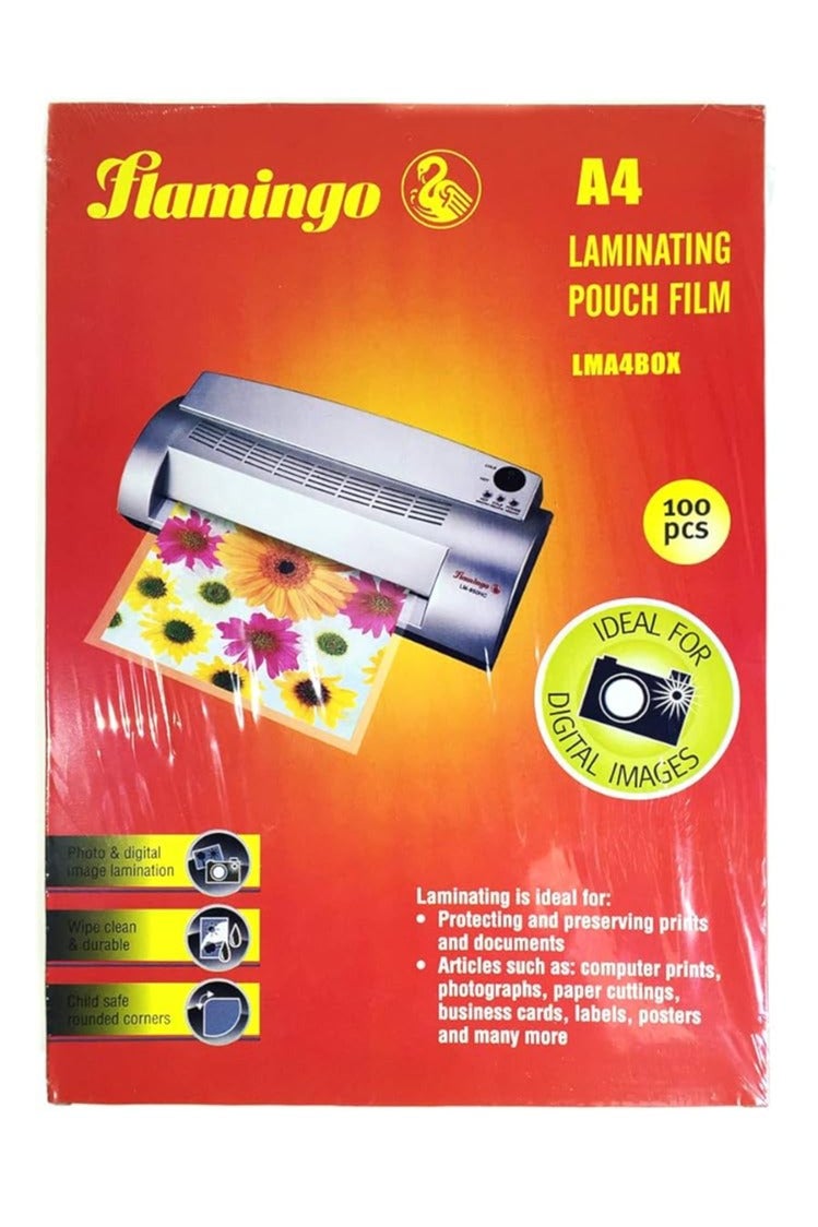 Flamingo كيس تغليف بحجم A4 125 ميكرون 210×297 مم 100 قطعة - Image 2