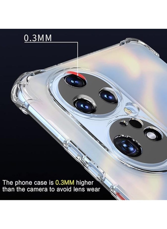 Generic - Compatible with Huawei P50 Pro Case Air Cushion Soft TPU Shock Absorption Anti-Slip Grip Soft Transparent Back Cover Bumper Shell for Huawei P50 Pro Clear - Image 1