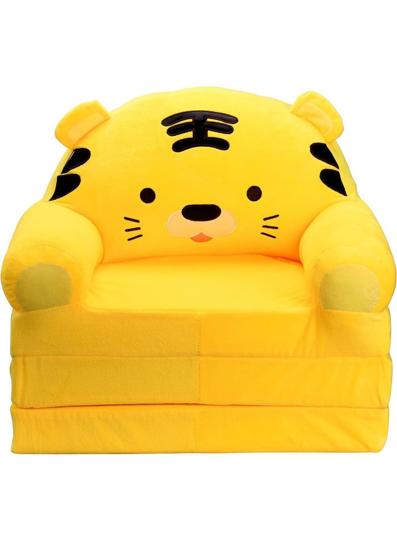 Cartoon Folding Children Sofa, 2 in 1 Children Sofa Bed Backrest Armchair Cute Cartoon Children Sofa, Lazy Sofa Children Flip Open Sofa Bed for Living Room, Bedroom - Image 4