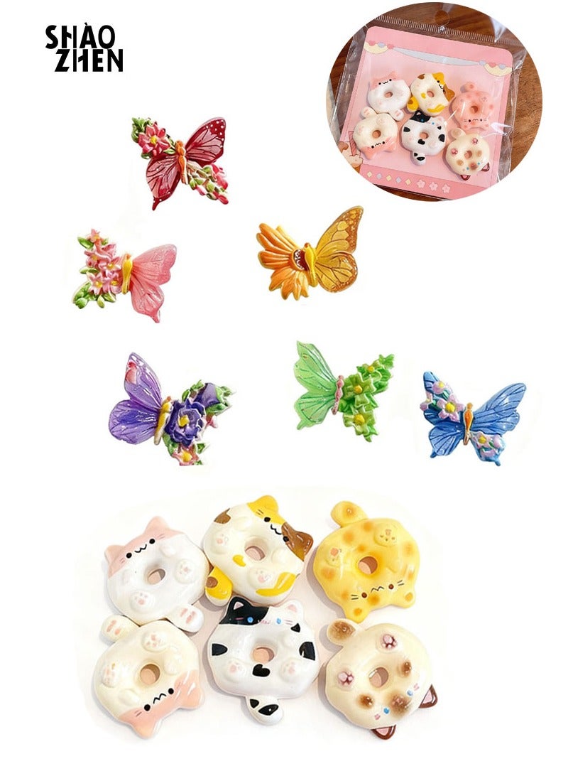 شاو تشن مجموعة مغناطيسات الثلاجة على شكل 12 قطعة من الأغذية - ملصقات الثلاجة الراتنجية ثلاثية الأبعاد للديكور المنزلي والمطبخ - Image 1