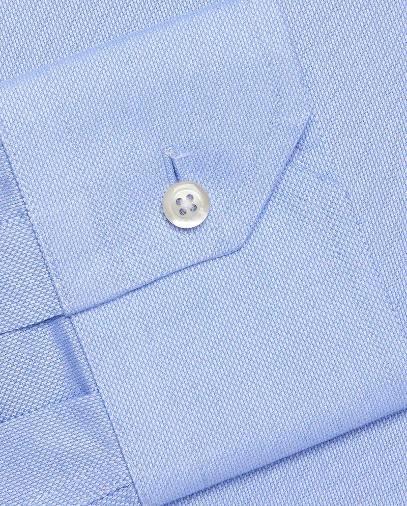 كاميتشسما قميص قطن طويل الأكمام بقصة ضيقة مقاوم للتجعد