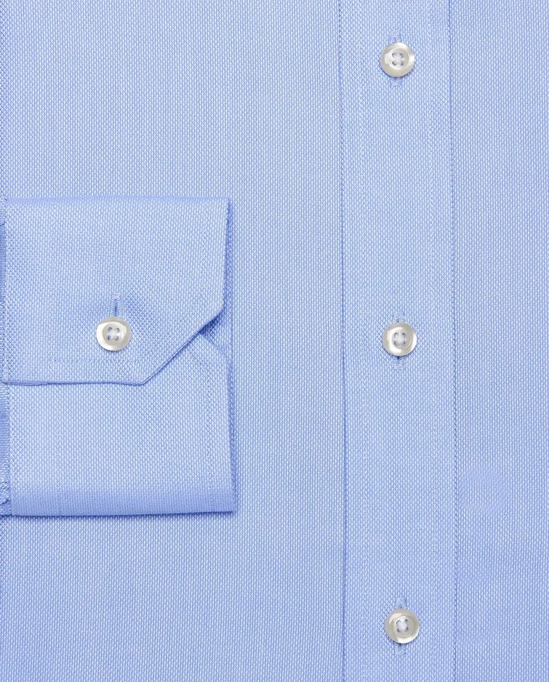 كاميتشسما قميص قطن طويل الأكمام بقصة ضيقة مقاوم للتجعد