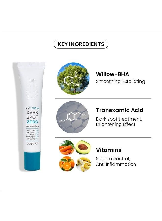Be the skin - [Be the Skin] BHA+ Dark Spot Zero Cream 1.18 fl oz / 35 ml | Facial cream to help even skin pigmentation and improve pores | For sensitive and combination skin - Image 1