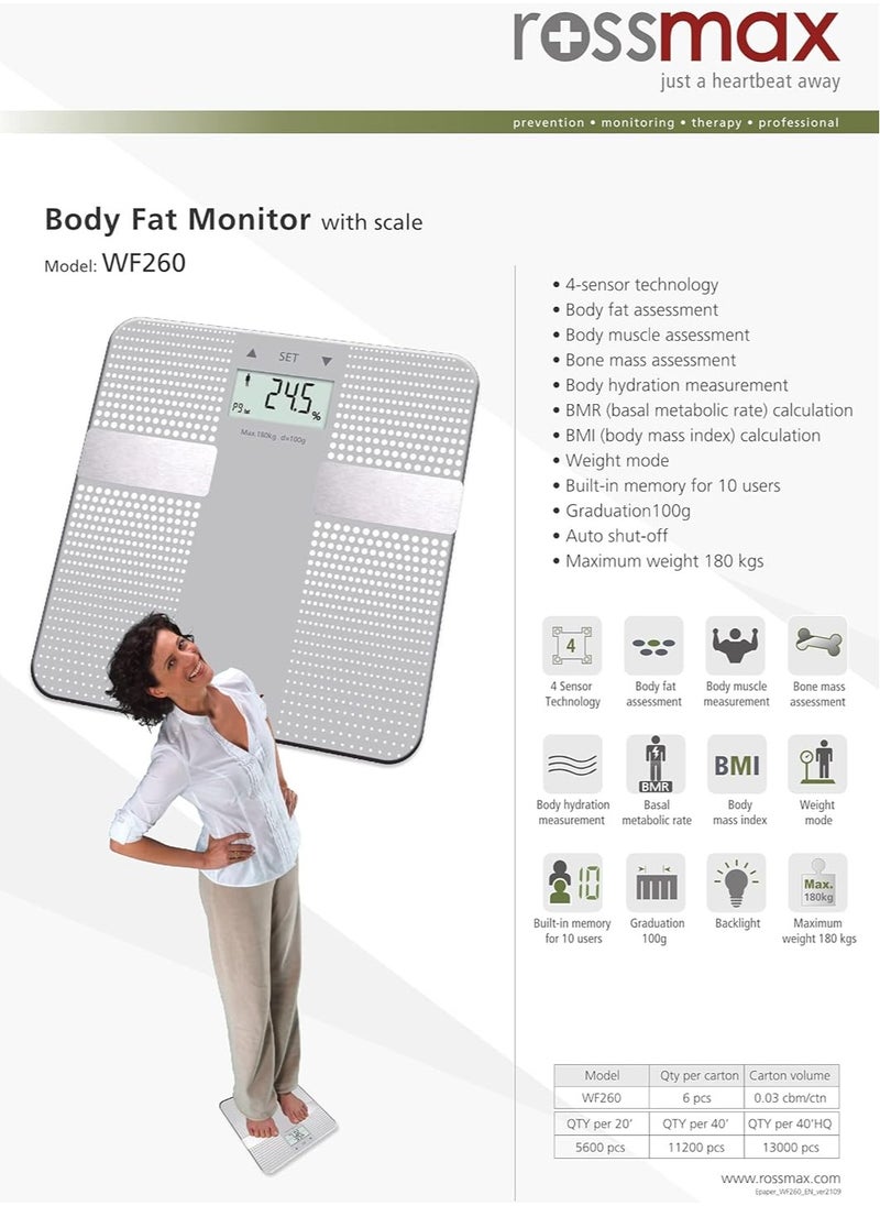 روزماكس جهاز Rossmax WF260 لقياس نسبة الدهون في الجسم  - Image 4