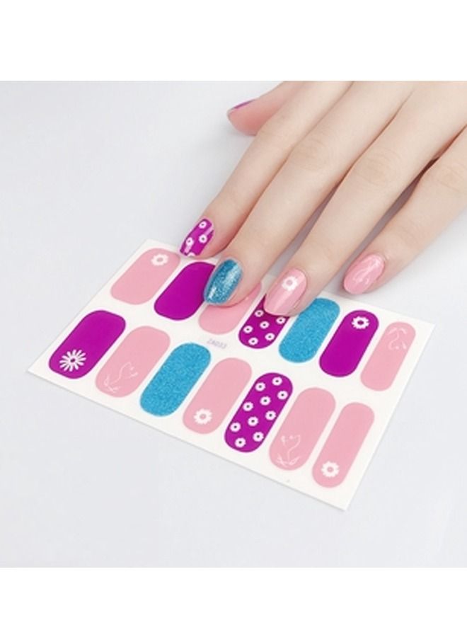 Generic 14-Pieces False Nails Sticker 