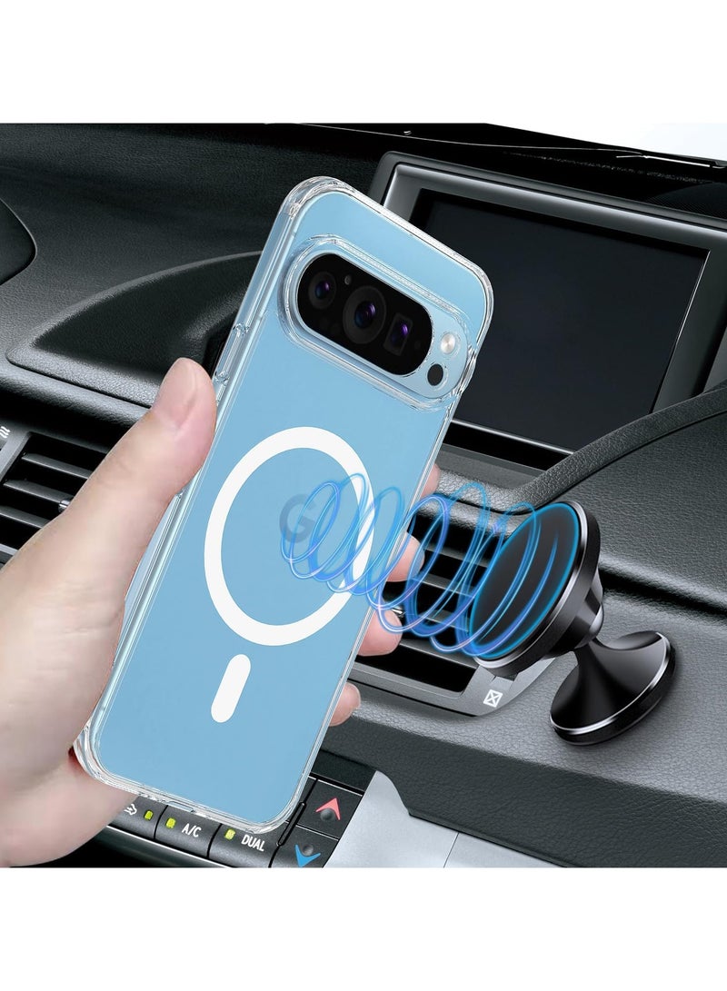 general Magnetic Case Compatible with Google Pixel 9 Pro XL 2024, Compatible with Mag-Safe Accessories, Shockproof Protective Phone Cover, Non-Yellowing Hard Clear PC Back - Image 4