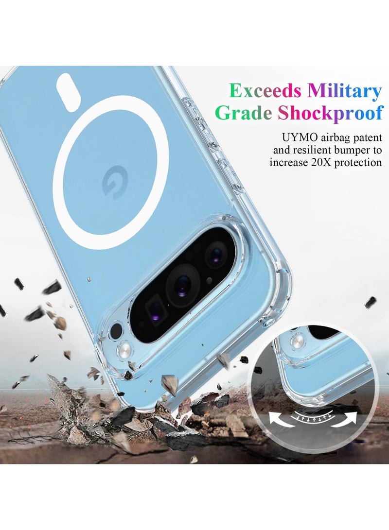 general Magnetic Case Compatible with Google Pixel 9 Pro XL 2024, Compatible with Mag-Safe Accessories, Shockproof Protective Phone Cover, Non-Yellowing Hard Clear PC Back - Image 5