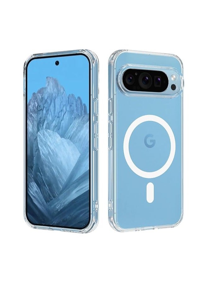 general Magnetic Case Compatible with Google Pixel 9 Pro XL 2024, Compatible with Mag-Safe Accessories, Shockproof Protective Phone Cover, Non-Yellowing Hard Clear PC Back - Image 1