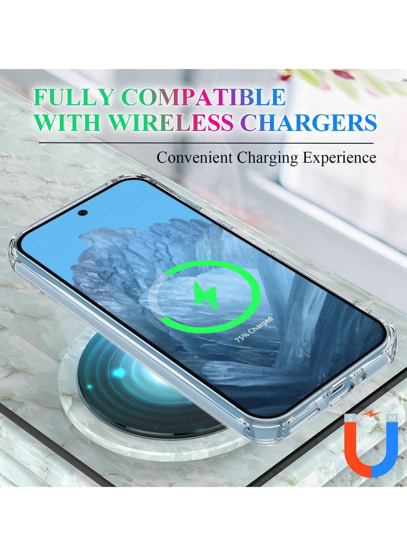 general Magnetic Case Compatible with Google Pixel 9 Pro XL 2024, Compatible with Mag-Safe Accessories, Shockproof Protective Phone Cover, Non-Yellowing Hard Clear PC Back - Image 3