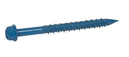 CONFAST 1/4" x 1-3/4" Hex Head Concrete Screw Anchor with Drill Bit for Anchoring to Masonry, Block or Brick (100 per Box) - Image 1