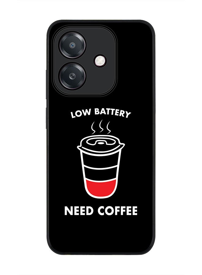 Stylizedd For Oppo A5i Case,Slim fit Camera Protection, Shockproof Thin Phone cover  - Low battery need coffee