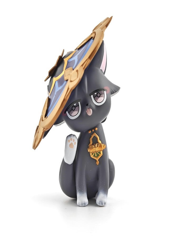 GOLEHS Genshin Impact Cat Figurine - 3.75" Cute Anime Collectible Figure, Diluc/Childe/Keqing, Gift for Fans and Cat Lovers, - Image 1