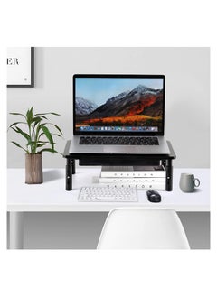 XICEN Monitor Stand with Drawer 3 Height Adjustable Metal Laptop Stand Riser with Storage Drawer and Phone Holder  - Image 3