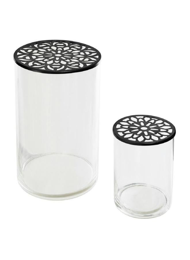 لوفت زجاج، مزهرية، مجموعة من قطعتين، زجاج شفاف مع غطاء - 164235 - Image 2