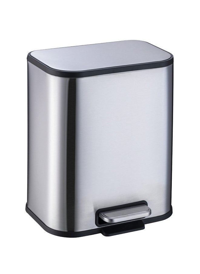 Trust - Stainless Steel Trash Bin 12L Silver Anti-Fingerprint & Soft Close Lid - Image 1
