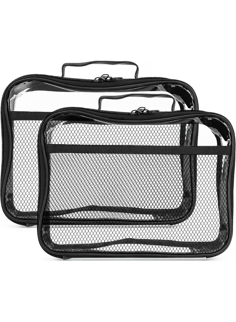 UKR Clear Mesh Storage Bags for Building Blocks 2-Pack Large 32 x 25 cm | Transparent Organizer for Toys Blocks Bricks Puzzles, Craft Supplies, Travel Organizers & Classroom Use - Image 1