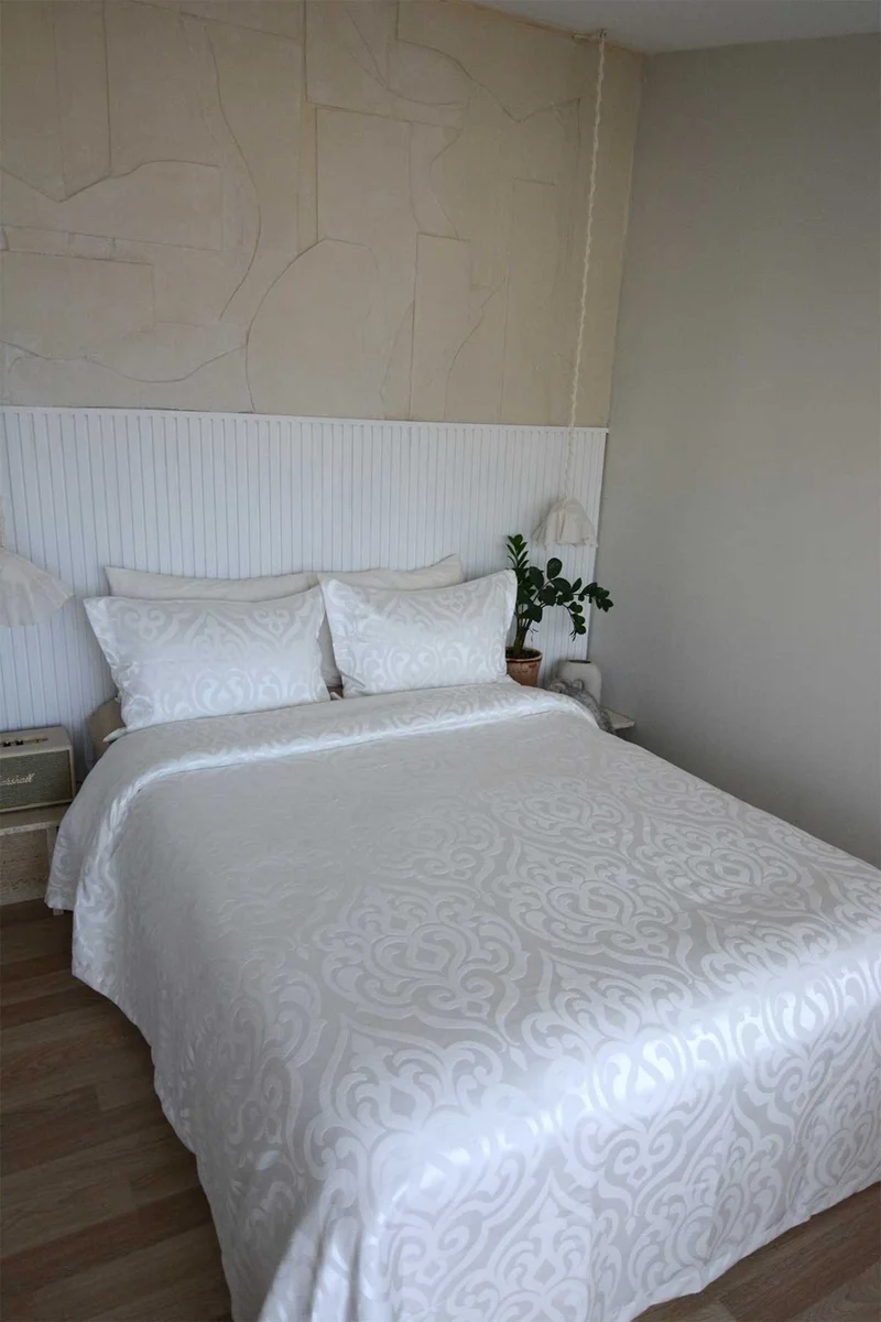 ايلارت bedspread Set Double Chenille Fabric Adriana Cream