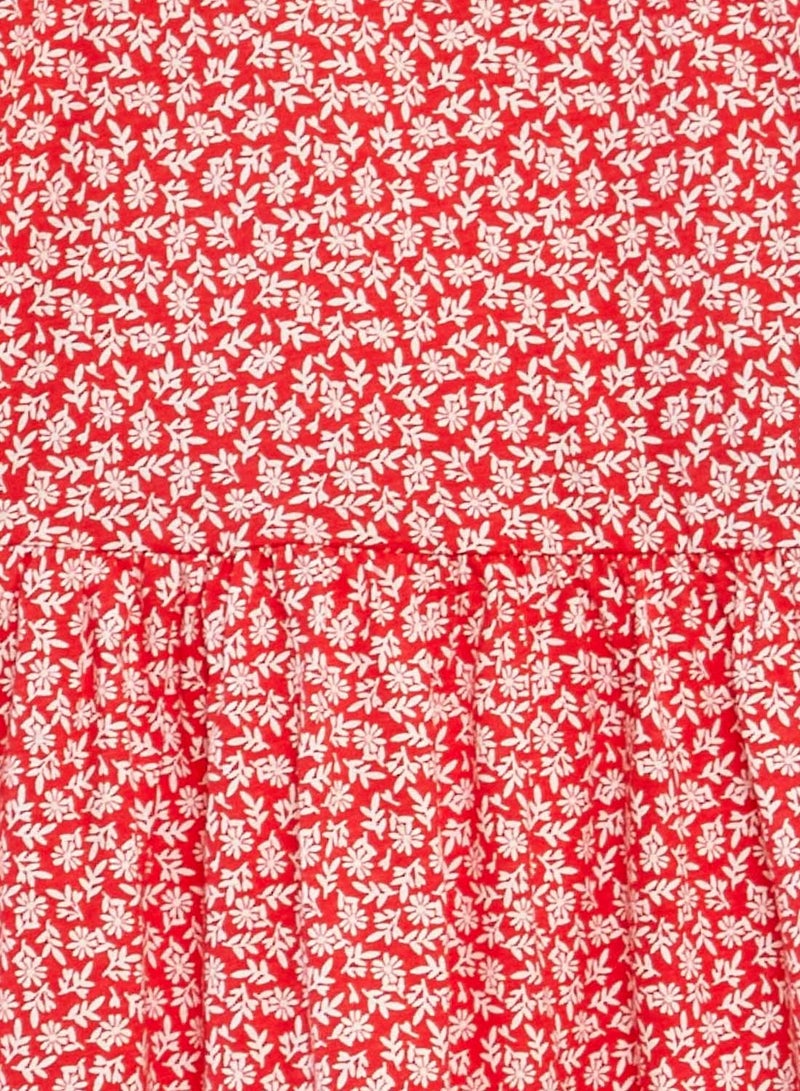 Kiabi Kids Unisex Patterned jersey dress with ruffled straps - Image 2