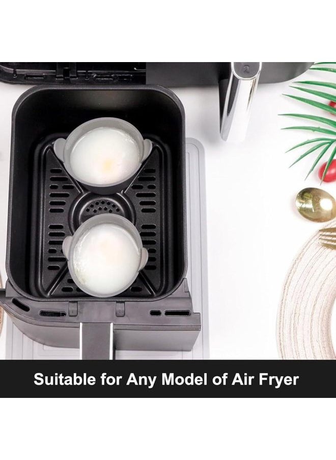 Generic - Egg Boiling Mold Egg Poacher Air Fryer Silicone Baking Cup Multi-functional Easy-to-clean Egg Boiler-Specifications:Gray - Image 1