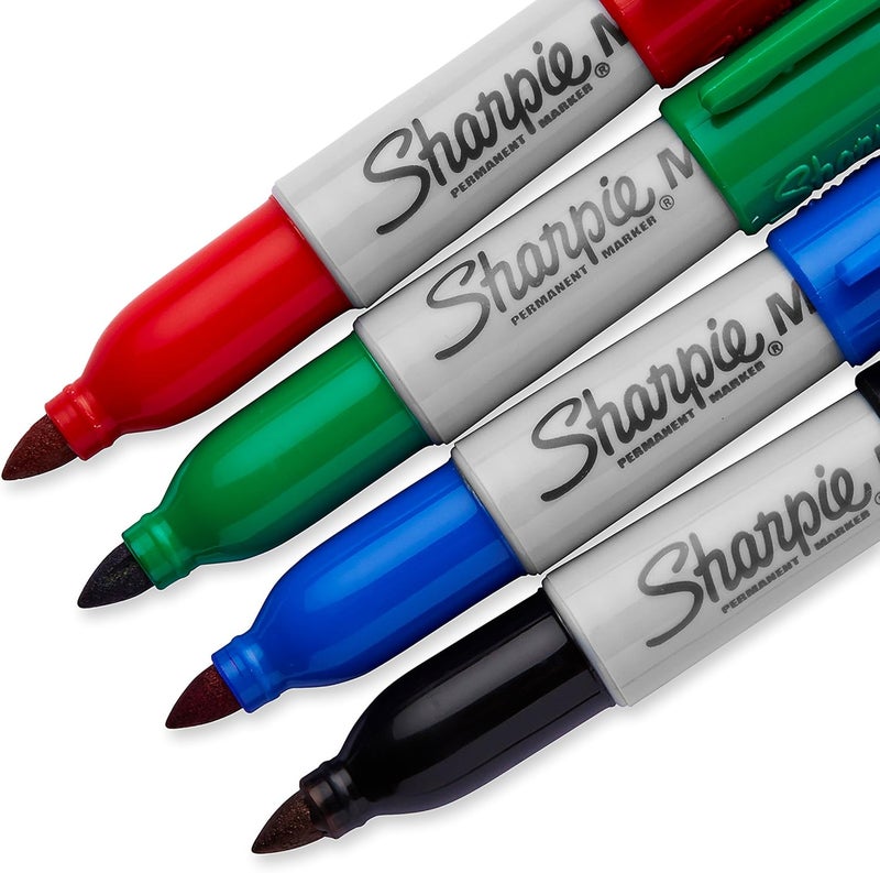 Sharpie Mini Permanent Markers Fine Point Assorted Colors 4 Count - Image 5