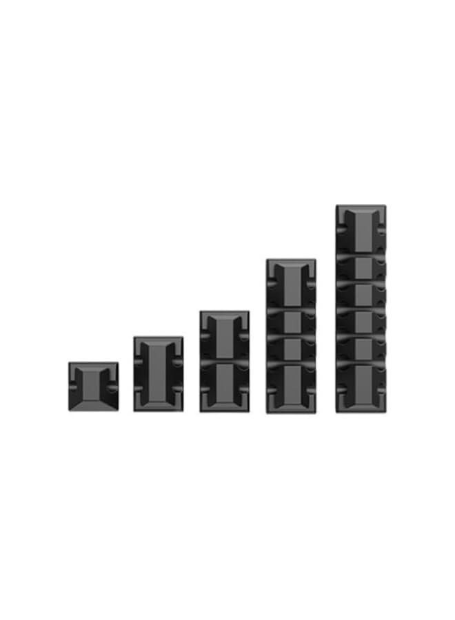 Green Tiger Cable Management Kit, 1/2/3/5/7 Outlet Cable Organizer, Acrylic Adhesive Desk Cord Organizer, Wire Cover, Wire Organizer, Under Desk Cable Holder, for Office and Home (5-Piece Set) - Image 5