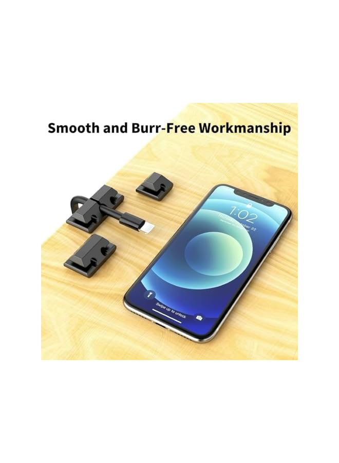 Green Tiger Cable Management Kit, 1/2/3/5/7 Outlet Cable Organizer, Acrylic Adhesive Desk Cord Organizer, Wire Cover, Wire Organizer, Under Desk Cable Holder, for Office and Home (5-Piece Set) - Image 4