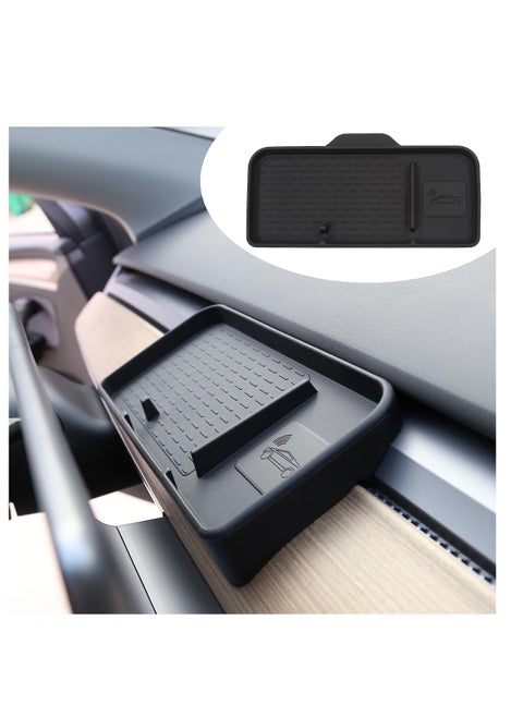 Central Console Dashboard ETC Storage Box for Tesla Model 3/Y, Center Console Organizer Tray, for Non-Slip Tissue Sunglasses Phone Holder Storage Box, Suitable for 2017-2023 Tesla Model 3/Y