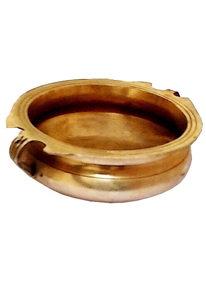 Purpledip Brass Urli (Uruli, Varpu): Vintage Design Small Water Bowl for Candles or Flowers, Gold, 6 Inches (11759) - Image 3