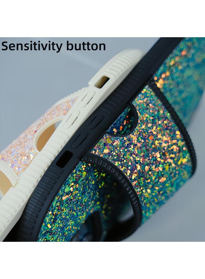 S-TOP Case For iPhone 15 Creative Glitter Slipper Design TPU Shockproof Phone Case - Image 5