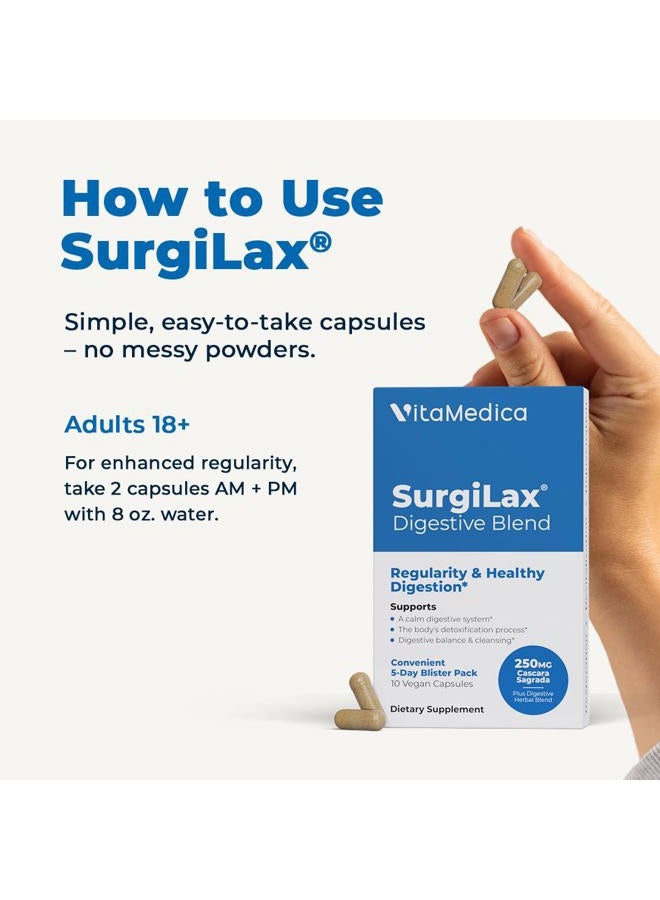 VitaMedica SurgiLax Natural Laxative with Cascara Sagrada & Herbs to Promote Regularity- Blister Pack - Image 5