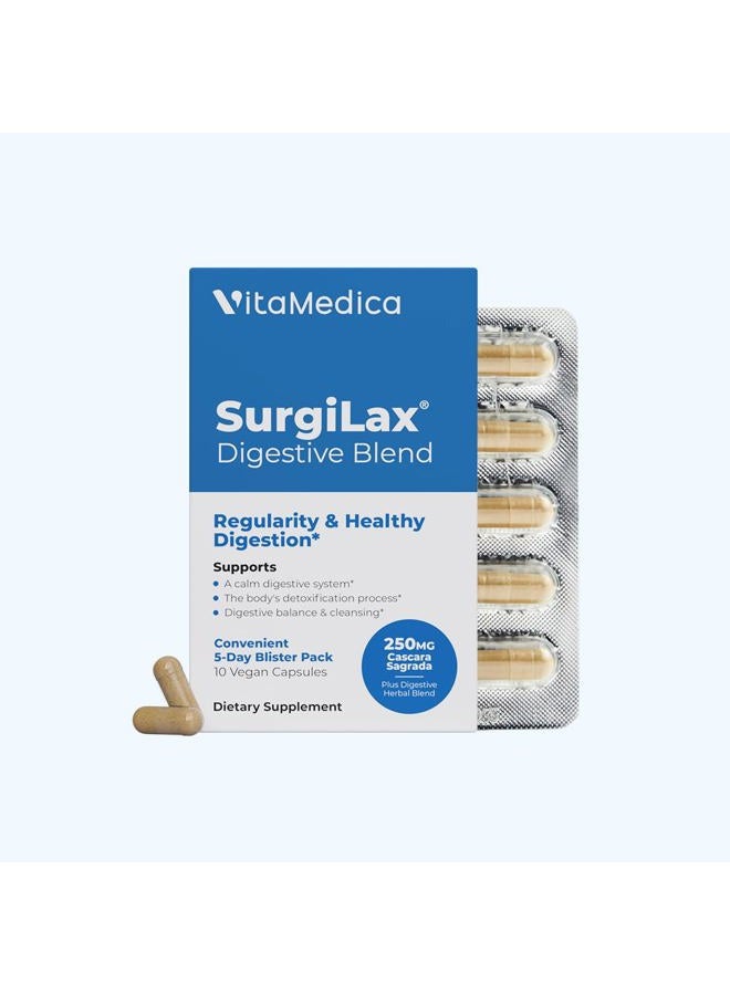 VitaMedica SurgiLax Natural Laxative with Cascara Sagrada & Herbs to Promote Regularity- Blister Pack - Image 1