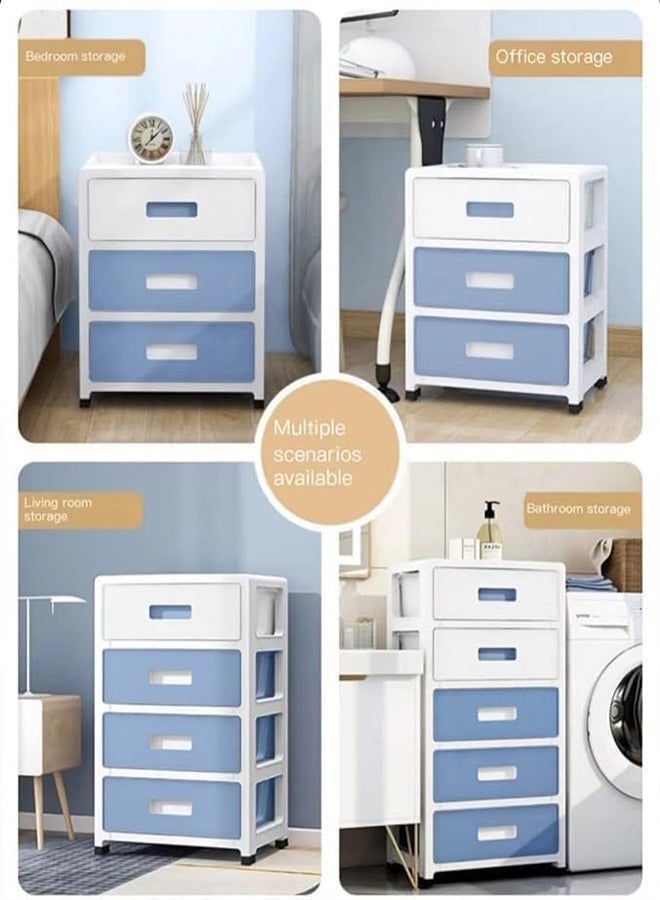 Beauenty Drawer Storage Cabinet Toys Storage Box 5 Layer ï¼Œwith Wheels containers for Kitchen Bathroom Storage Cabinet for Clothes Toys Bedroom - Image 4