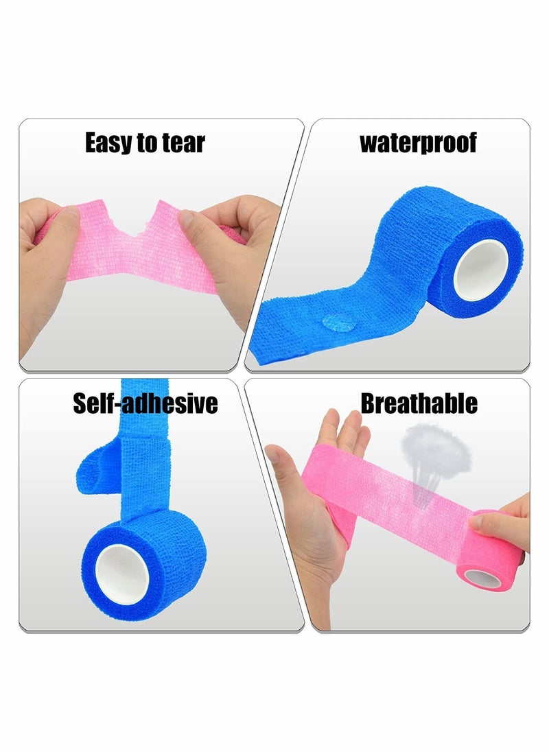Generic 6 Self-Adhesive Adhesive Wrap Bandages 2 X 5 Yards, Sports Tape, Breathable Wound Bandage for Wrist  - Image 2