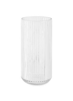 Navaris Ribbed Vase ? 4.5 X 9.8 Inches Transparent Glass Flower Vase Modern And Minimal Wide Decorative Clear Vase  - Image 2