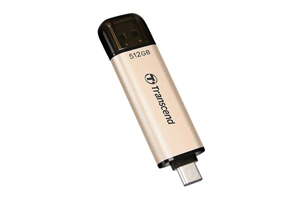 Transcend JetFlash 930C 256GB USB Type C 3.2 Gen 1 (USB 5Gbps) Flash Drive, High Performance & High Endurance Pen Drive, Read/Write - up to 420 MB/s & 400 MB/s, 5 Yrs. Warranty, Gold (TS256GJF930C) - Image 4