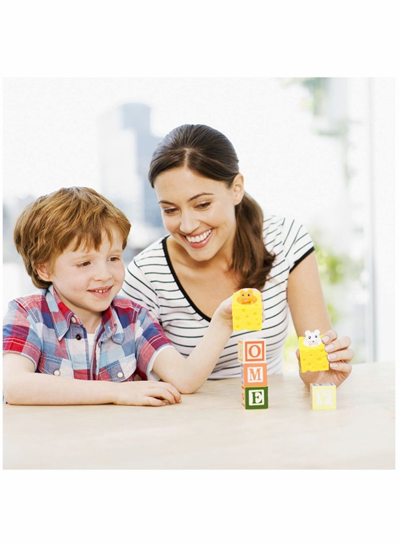 SYOSI Sensory Fidget Toys, Squeeze Cheese Rat Stress Ball, Cute Squishy Cheese Mouse Decompression Exhaust Toy - Image 4