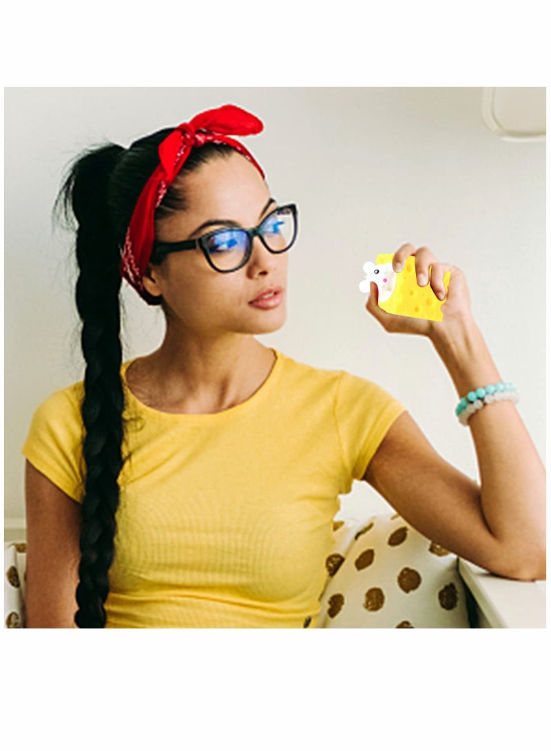 SYOSI Sensory Fidget Toys, Squeeze Cheese Rat Stress Ball, Cute Squishy Cheese Mouse Decompression Exhaust Toy - Image 3