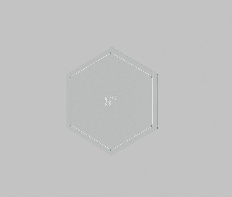 LaserThing Hexagon Quilting Template Set - 5", 6", 7", 8" Sizes with 1/4" Seam Allowance - Durable Acrylic Templates for Quilting, Patchwork, Crafting, & Sewing Projects - Clear Templates for Accuracy - Image 5