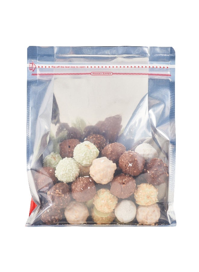 Restaurantware Bag Tek 9.4 Inch x 7.4 Inch x 2.8 Inch Heat Seal Bags, 100 Large Resealable Pouches - Rip Lock, Clear Window, Red Plastic Resealable Bags, Heat Sealable, For Snacks Or Sandwiches - Image 2