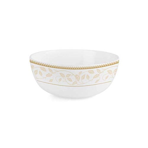 LVOOK Gold Design Oplaware Table Ware, Dinning and Dinner Set Series with Plate| Bowl| Soup Spoons Set| Pack of 33- (White) - Image 4