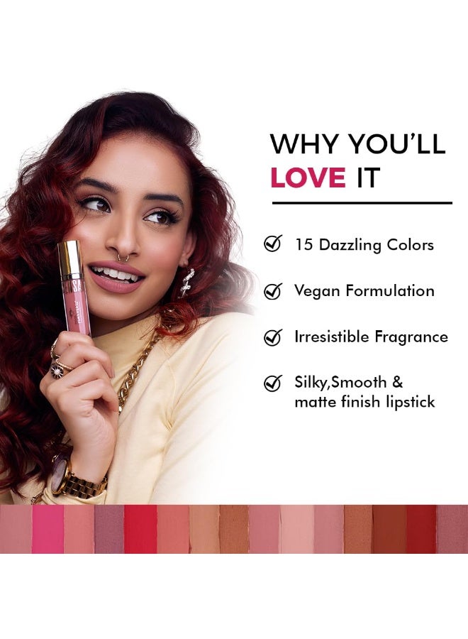 Daily Life Forever52 Sensational Lip | Matte Liquid Lipstick -Stella Rosa - 15 6ml - Image 4