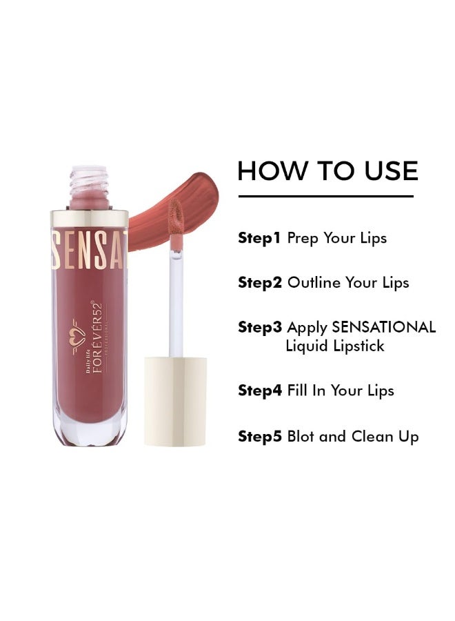 Daily Life Forever52 Sensational Lip | Matte Liquid Lipstick -Stella Rosa - 15 6ml - Image 3