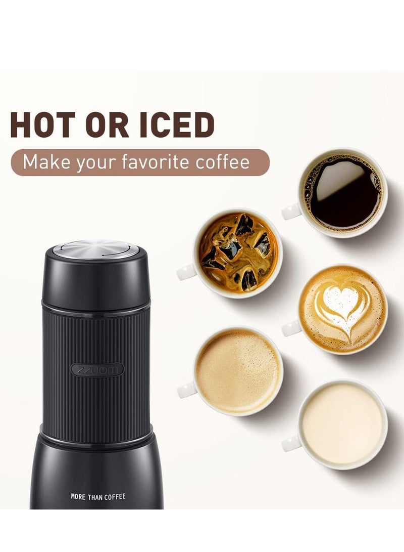 Gerenic Protable Espresso Machine, Compatible with Ground Coffee & Nespresso Capsules, 18 Bar Pressure for Rich Crema, Manual Espresso Maker, Perfect for Travel, Camping, Hiking - Image 2